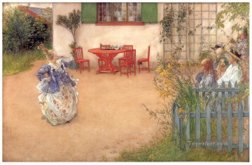 lisbeth in blue bird 1900 Carl Larsson Oil Paintings